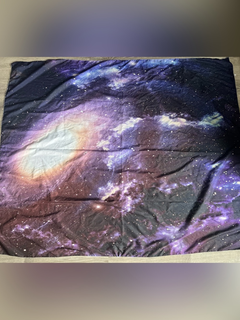 Galaxy Print Purple Bedding Throw Blanket